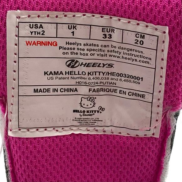 Heelys Girls Hello Kitty Kama Sneakers US 2 EU 33 Youth Black White Multi NIB - Picture 12 of 12